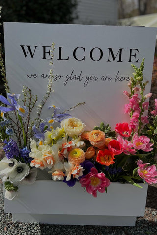 Flower Box Welcome Sign